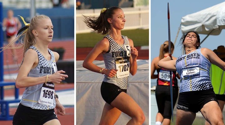 FHSU women have three champs and five All-MIAA performers; finish fourth at MIAA Championships