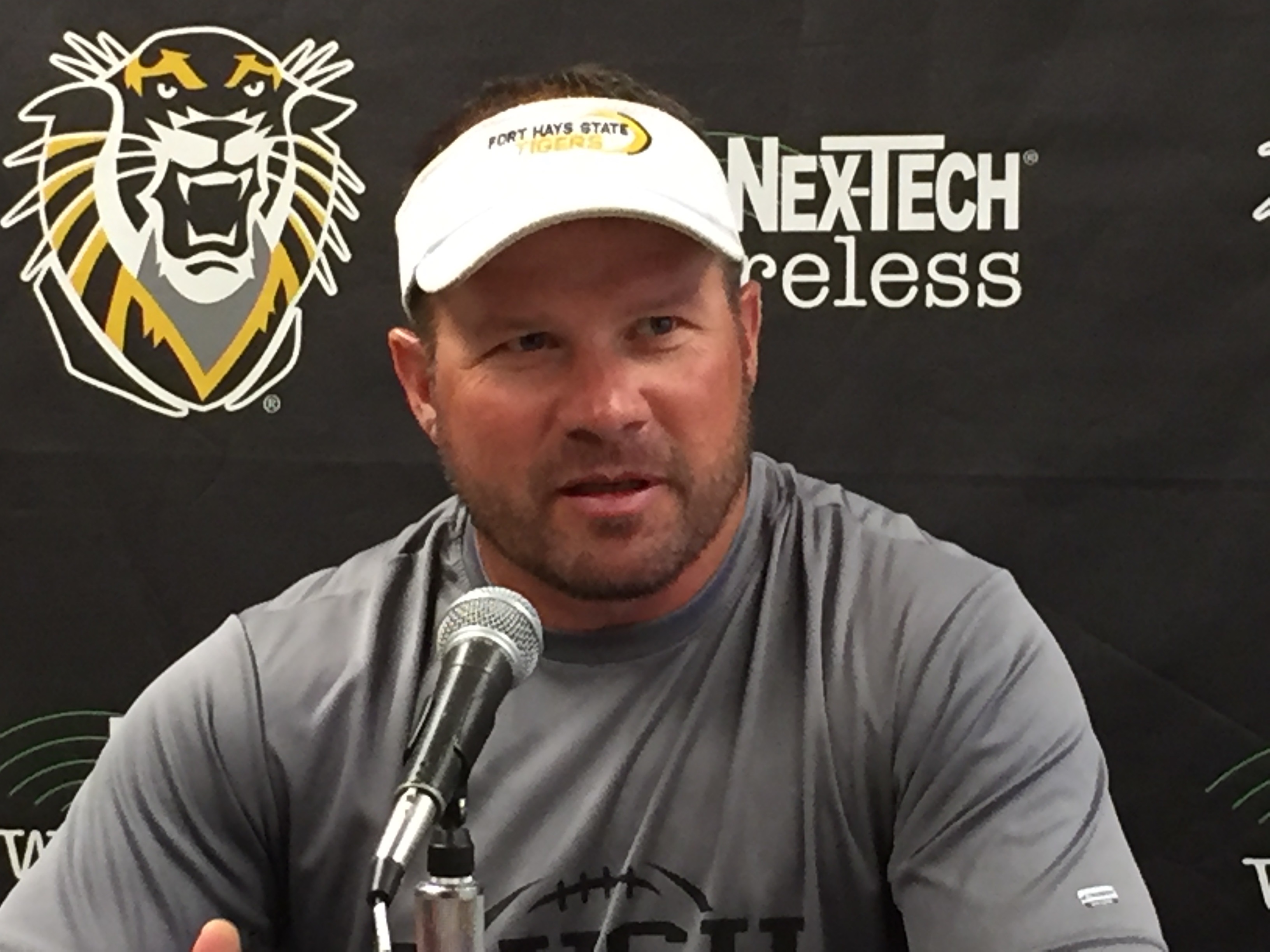 FHSU football holds weekly football press conference