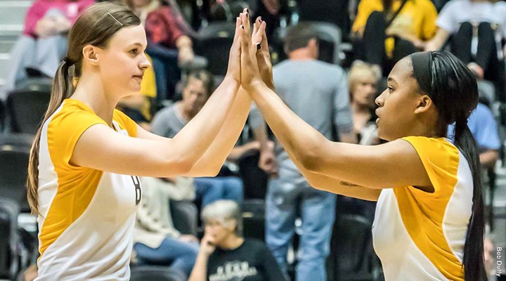 FHSU volleyball cruises past Pitt State in straight sets