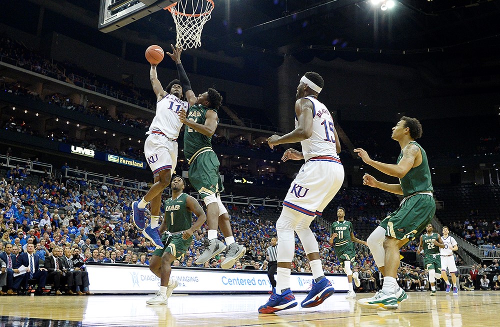 Jackson leads No. 5 Kansas past UAB 83-63 in CBE Classic