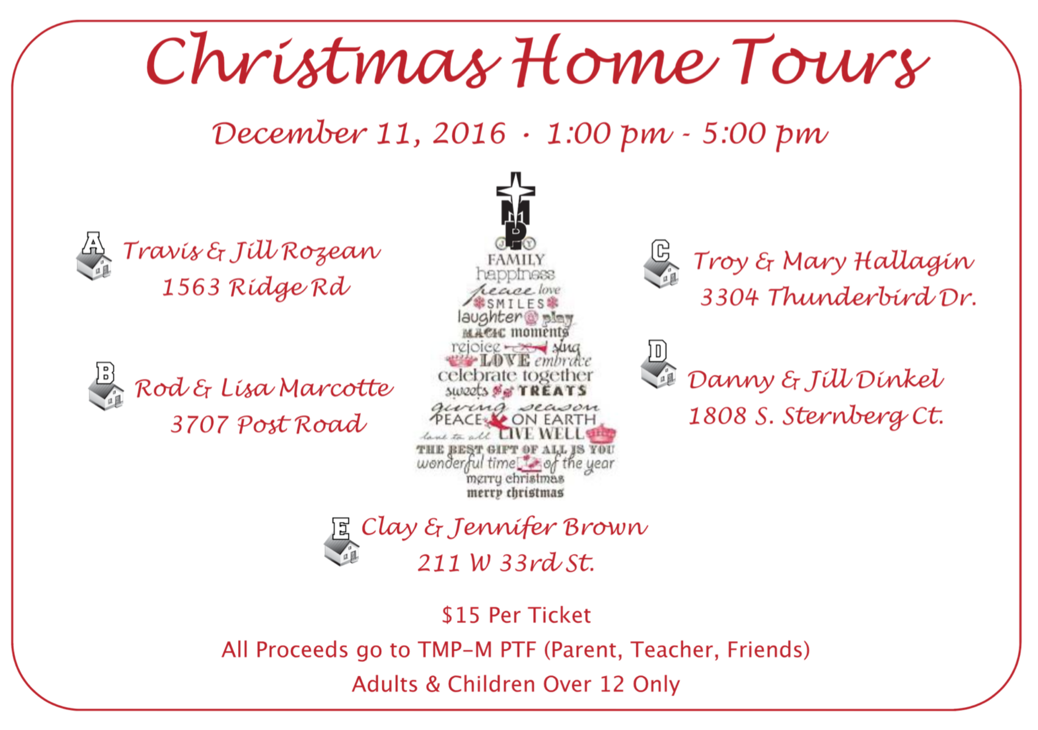 TMP-M parent organization will host Christmas Home Tours in December