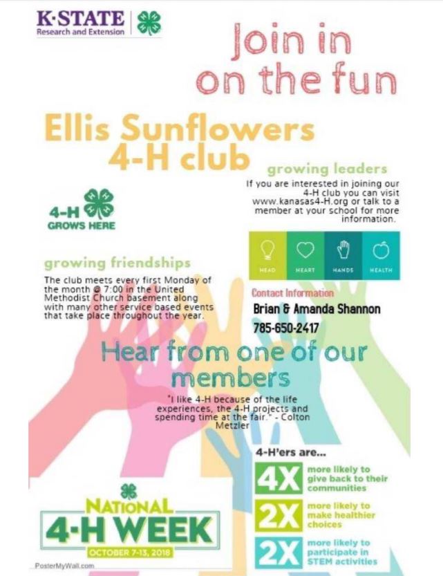 Join the Ellis Sunflowers 4-H Club