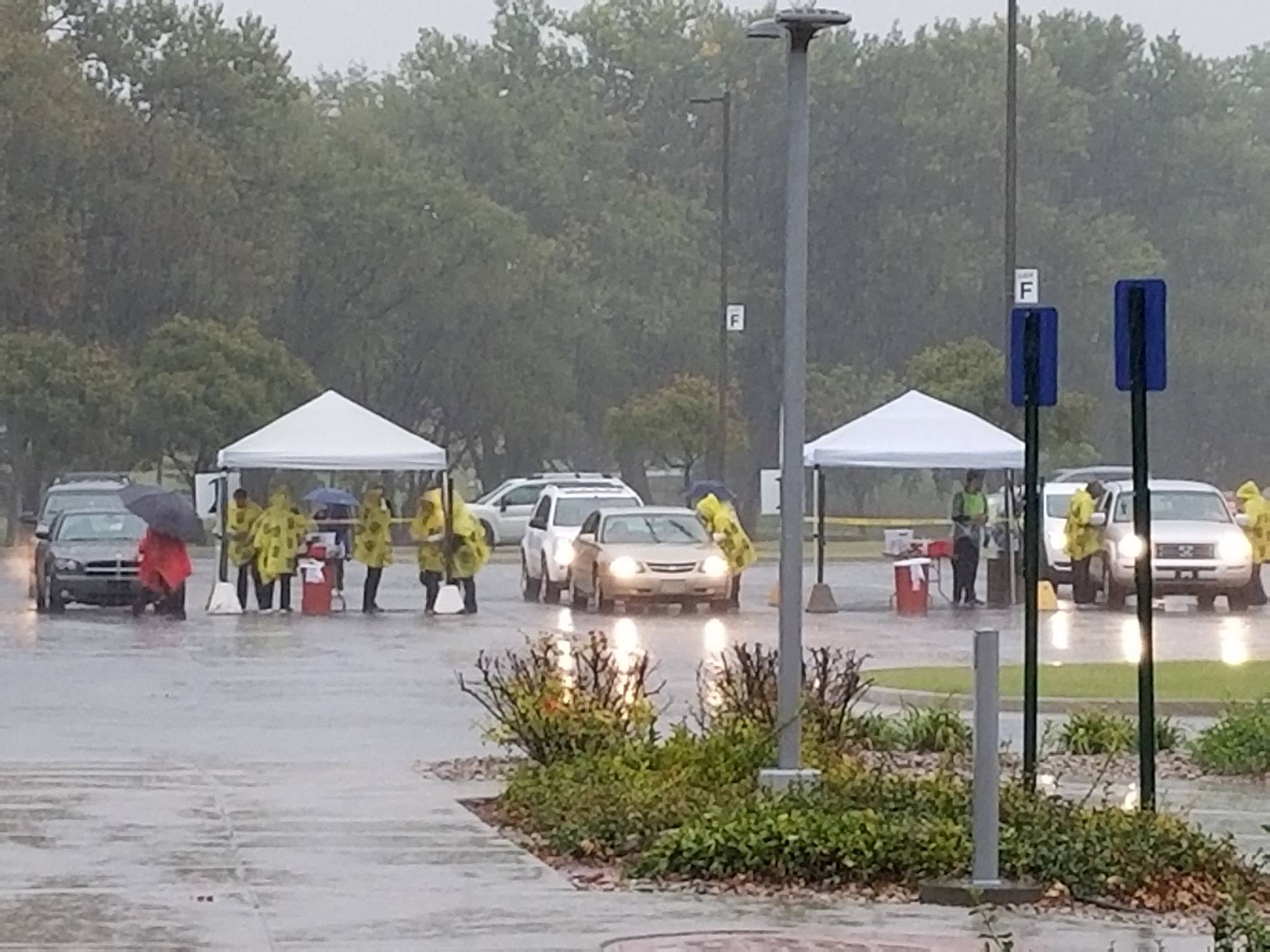 Successful HaysMed flu shot drive despite rain