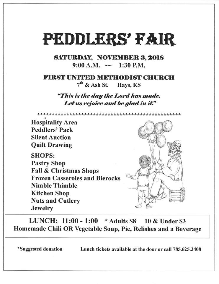 Peddlers’ Fair Nov. 3